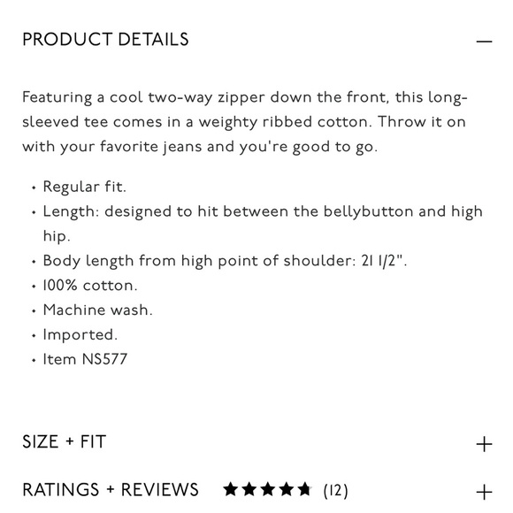 NWT Madewell Ribbed Zip-Front Tee in winter white stripe size M NS577 - Picture 8 of 13